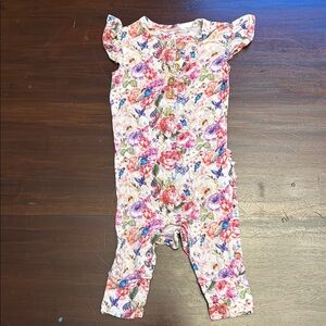 Posh Peanut floral super soft onesie see measurements